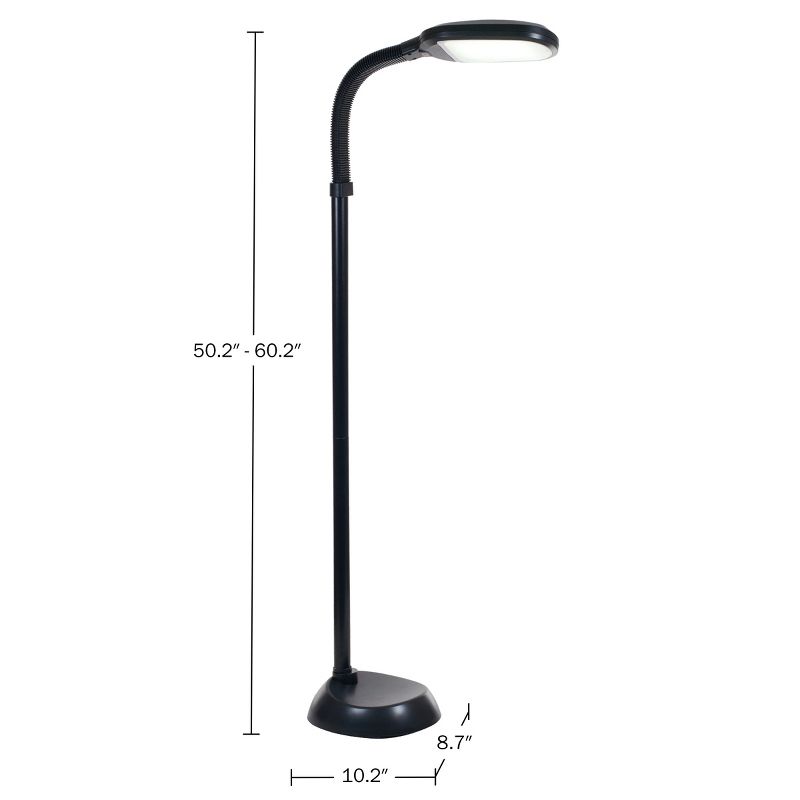 Hasting Home Natural Sunlight Floor Lamp with Bendable Neck, 2 of 7