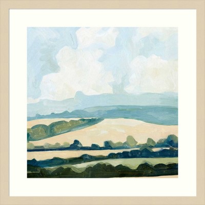 21" x 21" Fieldscape II by Emma Caroline Framed Wall Art Print - Amanti Art