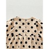 MyKids-USA Best Selling Autumn Girls Polka Dots Pattern Crew Neck Long Sleeves Dress - 4 of 4