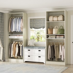 Aheaplus Closet System with 2 Hanging Rods - 1 of 4