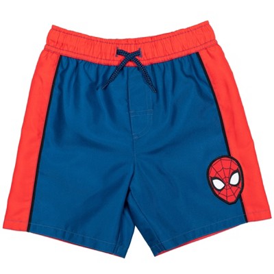 Marvel Spider-Man Big Boys' Cosplay Raglan Short Sleeve Swim Shirt and Board Shorts Set with Drawstring Red Blue 8 — фото 6