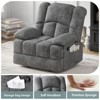 PAGED Oversized Rocker Recliner Chair,350lbs Capacity Swivel Chair with 3-Position,Recliner Sofa for Living Room,Apartment,Gray - 4 of 4