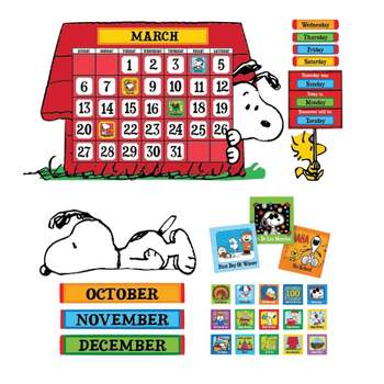 Eureka® Peanuts® Calendar Bulletin Board Set