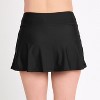 Calypsa Women's Chlorine Resistant High Waisted Mini Swim Skirt With Shorts - image 2 of 4