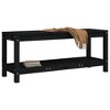 vidaXL Patio Bench, Black 42.5"x13.8"x17.7" Solid Wood Pine - 4 of 4
