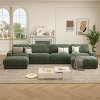 Dyonery 158" Extra Large Modular Sectional Sofa, CHENILLE Fabric with Deep Seat, Tool-Free Assembly - 3 of 4