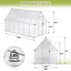 6x11 FT Greenhouse for Outdoors, Lockable Door and Ajustable Roof Vent, Polycarbonate Greenhouse with Windproof Aluminum Frame - 2 of 4