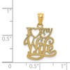 Black Bow Jewelry 14k Yellow Gold I Love My Wife Pendant, 13mm - 4 of 4