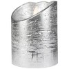 Northlight LED Flameless Flickering Pillar Christmas Candle - 4" - Silver - 3 of 4