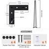 Metal Table Legs DIY Industrial Furniture Legs 880 Lbs Capacity - 2 of 4