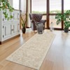 Washable Indoor Vintage Floral Print Area Rugs, Soft Non Slip Low Pile Floor Carpet for Home Office - 4 of 4