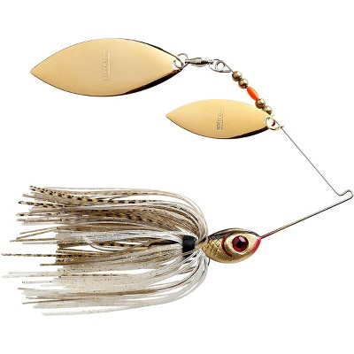 Lunker Fish Willow Spinner Bait 1/2 Oz Gold/White Head/Gold Glimmer Skirt  PW5512