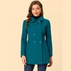 INSPIRE CHIC Women's Christmas Peter Pan Collar Double Breasted Long Trench Winter Pea Coat - 2 of 4