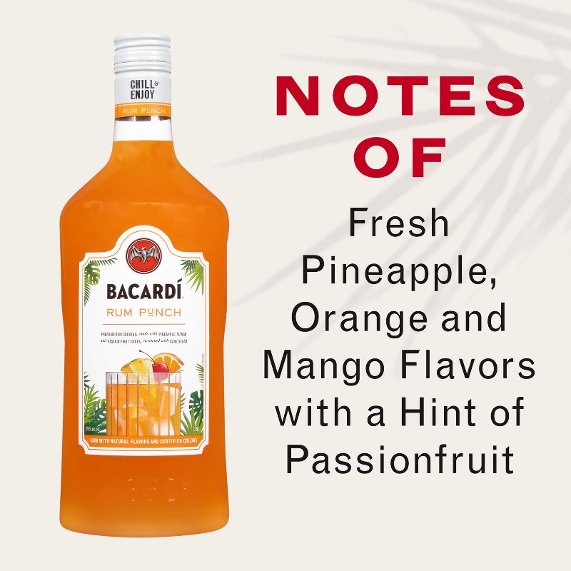 Bacardi Rum Punch Classic Cocktail - 1.75L Bottle, 3 of 8