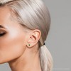 Pompeii3 1Ct Emerald Heart Studs in 14k White, Yellow, or Rose Gold Earrings - 4 of 4