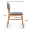 Set of 2 Mid-Century Modern Upholstered Dining Chairs with Comfortable Backrest, Wood Side Chairs for Kitchen or Dining Room – The Pop Home - 4 of 4