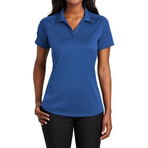 Mafoose Women's Short Sleeve Diamond Jacquard Moisture-Wicking Polo Shirt - 1 of 4