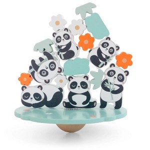 SARO Slow Life Panda Balance Game - 18 Piece Wooden Stacking Toy for Kids & Families, Develops Fine Motor Skills & Coordination - 1 of 4