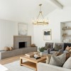 PAKOKULA Modern 8-Light Gold Wagon Wheel Chandelier with Clear Glass Shade - 2 of 4