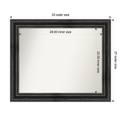 Rustic Black Pine Full Length Rectangular Bathroom Vanity Mirror