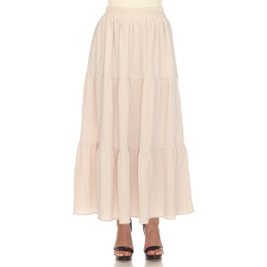 Women's Pleated Tiered Maxi Skirt - 1 of 4