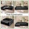 Wooakway 104"W*24"H Beige/Green/Gray/Black 4 Seat Sectional Sofa Small Space Armrest Soft Touch 5 Pillows Luxury Plush Easy Assembly - 4 of 4