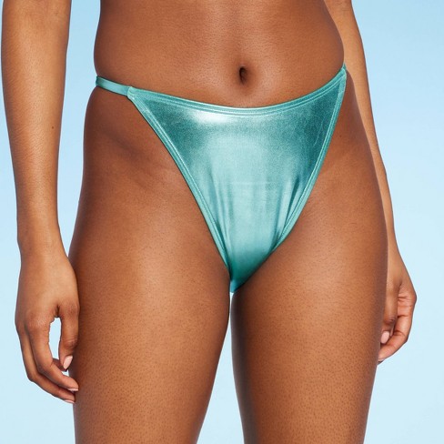 Women's V-Front Extra High Leg Extra Cheeky Bikini Bottom - Wild Fable™  Blue XL