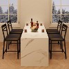 Jojoka Bar Stools Set of 4, Upholstered Bar Chairs with Back, Thick Cushion, Counter Height Barstools for Kitchen Island Apartment Counter Bar - 2 of 4