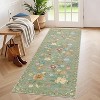 Area Rug, Washable Rugs for Living Room, Boho Floral Area Rug Low Pile Kitchen Rug, Non Slip Soft Indoor Flower Carpet for Nursery Bedroom - 3 of 4