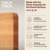 John Boos Small Chop-N-Slice Maple Wood Cutting Board for Kitchen, Reversible Edge Grain Square Butcher Boos Block - 3 of 4