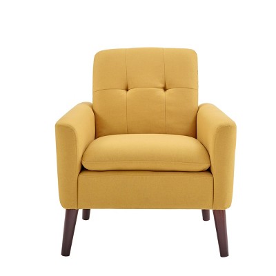 Sapphtopaz 1pc Accent Chair Tufted Upholstered Lounge Chair Living Room Chair for Living Room Bedroom Studio