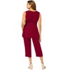 Jessica London Women's Plus Size 2-Piece Linen Capri Set - 3 of 4