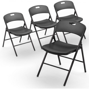 VINGLI Folding Chairs, Plastic Foldable Chair, Capacity up to 350 lbs, Portable Seating for Indoor Outdoor Events Parties Camping Work - 1 of 4