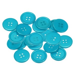 Unique Bargains Sewing Resin Round Flat 4-Hole Replacement Craft Buttons 20 Pcs - 1 of 4