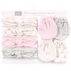 Hudson Baby Infant Girls Cotton Headband and Scratch Mitten Set, Lace Medallion, 0-6 Months - 2 of 4