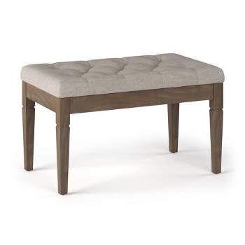 Hopewell Small Tufted Ottoman Bench Natural - WyndenHall