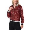 Anna-Kaci Women's Sequin Bomber Jacket with Ribbed Trim and Front Zipper Closure - 2 of 4
