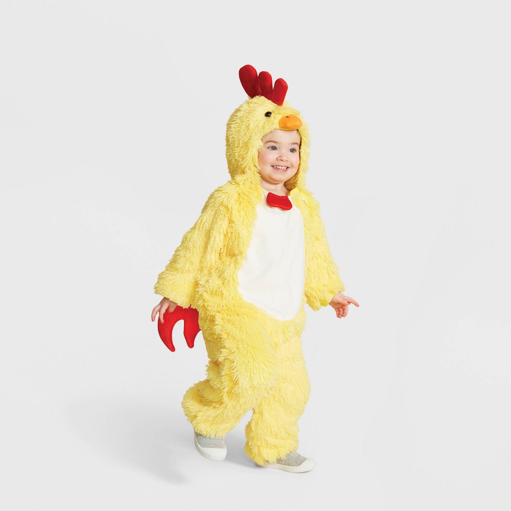 Halloween Toddler Plush Chicken Halloween Costume Jumpsuit 2T-3T - Hyde & EEK! Boutique , Adult Unisex, Red/White/Yellow