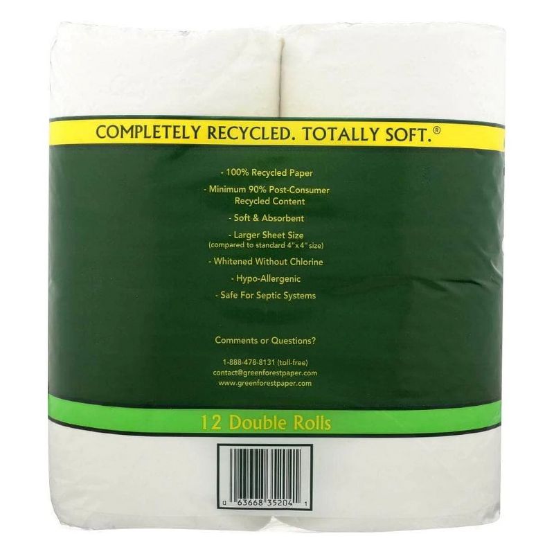 Green Forest Premium 100% Recycled Bathroom Tissue 2-Ply 352 Sheets - Case of 4/12 ct, 5 of 6