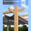 Woodgrain Aluminium Pergola Upgraded Retractable Outdoor Pergola with Canopy Modern Gazebo for Backyard, Patio, Porch, Grape Trellis - 2 of 4