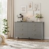 6 Drawers Fluted Dresser for Bedroom, 54" White Dresser TV Stand, Modern Chest of Drawers, Wood Drawer Clothes Storage Organizer Cabinet for Bedroom - 4 of 4