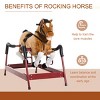 Kids Plush Rocking Horse – Soft Ride-On Toy with Comfortable Seat, Wooden Rockers & Handrails, Safe Indoor Rocking Play for Toddlers and Young Kids - 4 of 4