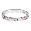 Dicksons Trust in The Lord with All Your Heart Engraved Proverbs Verse Women's One Size Silver Plated Stainless Steel Everyday Four-Tile Stretch - 2 of 4