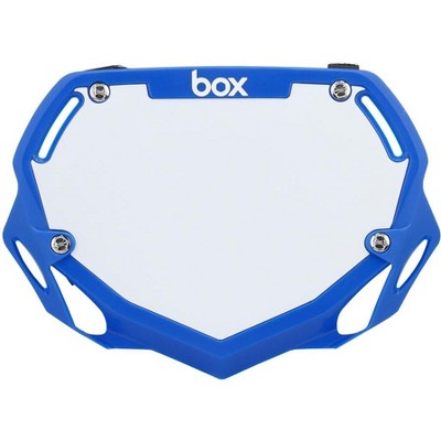 BOX Two BMX Number Plate Blue Small