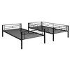 NicBex Twin Over Twin Bunk Bed with Safety Guardrail,Metal Twin Loft Bed with Ladder and Converts to 2 Beds,Noise Reduced Bunk Beds for Bedroom - 4 of 4