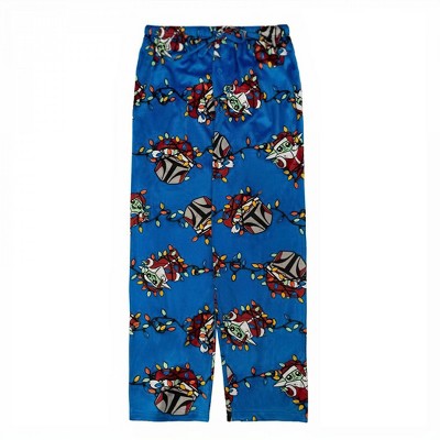 Mens Star Wars The Mandalorian Grogu Ready for The Holidays Sleep Pants