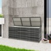 WELLFOR 175gal Outdoor Storage Box PE Rattan Wicker Deck Box with Inner Liner Gray - 3 of 4