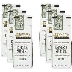 Havana Roaster's Coffee Espresso Supreme Ground - Case of 6 - 12 oz - 1 of 2