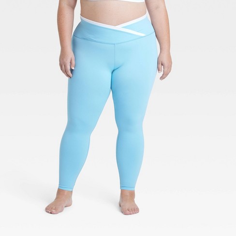 Women's Everyday Soft High-Rise Piped V-Waistband 7/8 Leggings - All In Motion™ - image 1 of 3