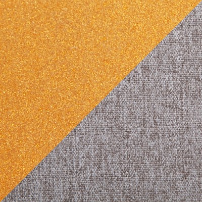High Back Gold Metal Frame Light Grey Upholstered Side Chair